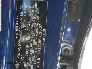 2020 Kia Forte LXS with VIN 3KPF24AD8LE260087, listed as a Copart auction lot 53373045 with 34,093 mi miles and Salvage Title. Bid and sale history available at carsss.com. Image 12.