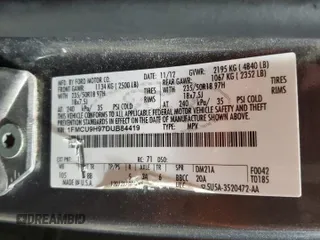 2013 Ford Escape SEL с VIN 1FMCU9H97DUB84419, выставлен на аукционе Copart как лот 59349825 с пробегом 160 113 миль миль и Списание • Salvage title. История ставок и продаж доступна на DreamBid. Изображение 13.