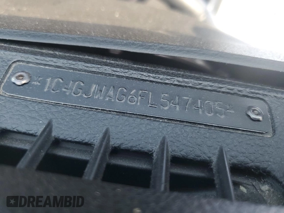 2015 Jeep Wrangler Sport with VIN 1C4GJWAG6FL547405, listed as a Copart auction lot 52929825 with 127,503 mi miles and Salvage Title. Bid and sale history available at carsss.com. Image 15.