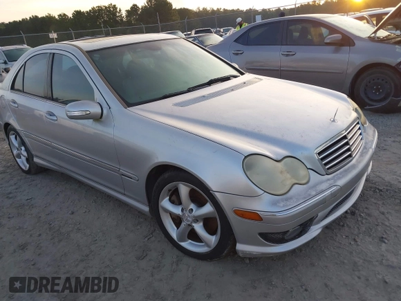 2005 Mercedes-Benz C 230 Kompressor z VIN WDBRF40J25F627419, wystawiony jako IAAI lot #42824137 z przebiegiem 180 202 mil mil oraz . Historia ofert i sprzedaży dostępna na DreamBid. Obrazek 1.