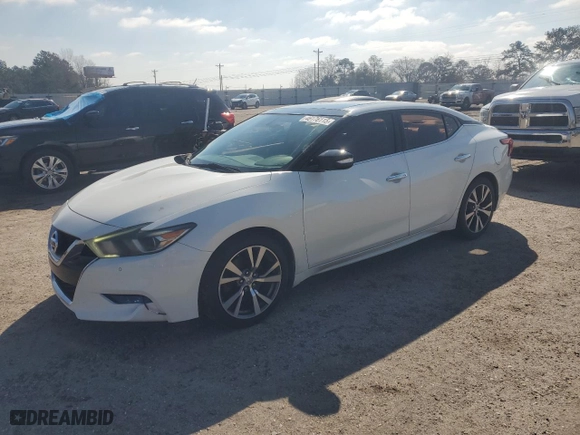 2016 Nissan Maxima 3.5 SR with VIN 1N4AA6AP9GC428387, listed as a Copart auction lot 46176115 with 186,600 mi miles and Salvage Title. Bid and sale history available at carsss.com. Image 1.