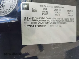 2007 Pontiac G6 1SV Value Leader with VIN 1G2ZF58B874116207, listed as a IAAI auction lot 41841397 with 98,736 mi miles. Bid and sale history available at carsss.com. Image 9.