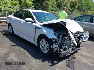 2018 Kia Optima LX with VIN 5XXGT4L32JG193464, listed as a IAAI auction lot 42137089 with 62,000 mi miles and . Bid and sale history available at DreamBid. Image 1.