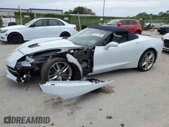 2019 Chevrolet Corvette 2LT with VIN 1G1YD3D77K5109327, listed as a Copart auction lot 62722504 with 30,513 mi miles and Salvage Title. Bid and sale history available at carsss.com. Image 1.