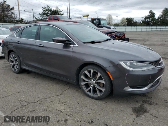 2015 Chrysler 200 C with VIN 1C3CCCCB2FN538251, listed as a Copart auction lot 51273775 with 156,907 mi miles and Salvage Title. Bid and sale history available at carsss.com. Image 4.
