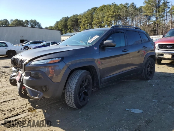 2018 Jeep Cherokee Trailhawk with VIN 1C4PJMBB9JD548008, listed as a Copart auction lot 43076075 with 61,906 mi miles and Salvage title. Bid and sale history available at DreamBid. Image 1.