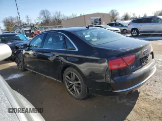 2012 Audi A8 L with VIN WAURVAFD2CN024877, listed as a Copart auction lot 45857735 with 104,641 mi miles and Salvage Title. Bid and sale history available at carsss.com. Image 2.