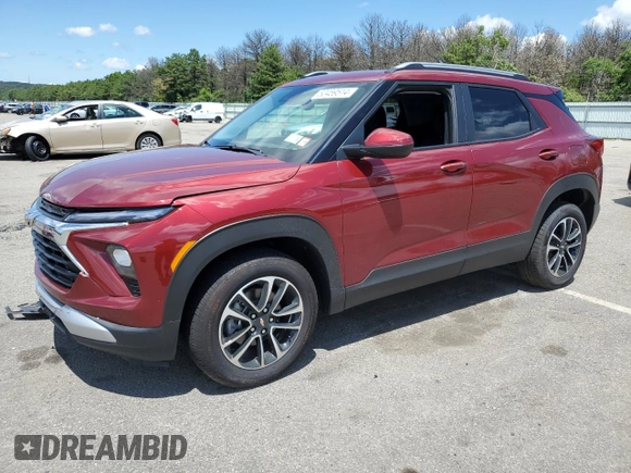 2024 Chevrolet TrailBlazer LT with VIN KL79MRSLXRB052189, listed as a Copart auction lot 60459514 with 2,256 mi miles and Salvage Title. Bid and sale history available at DreamBid. Image 1.