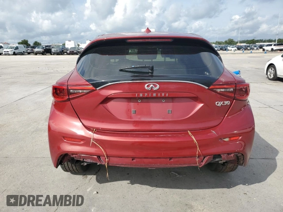 2018 Infiniti QX30 ESSENTIAL with VIN SJKCH5CP1JA050717, listed as a Copart auction lot 64178064 with 0 mi miles and Salvage Title. Bid and sale history available at carsss.com. Image 6.