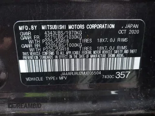 2021 Mitsubishi Outlander Sport ES with VIN JA4ARUAU2MU005504, listed as a IAAI auction lot 41034980 with 29,630 mi miles. Bid and sale history available at carsss.com. Image 9.