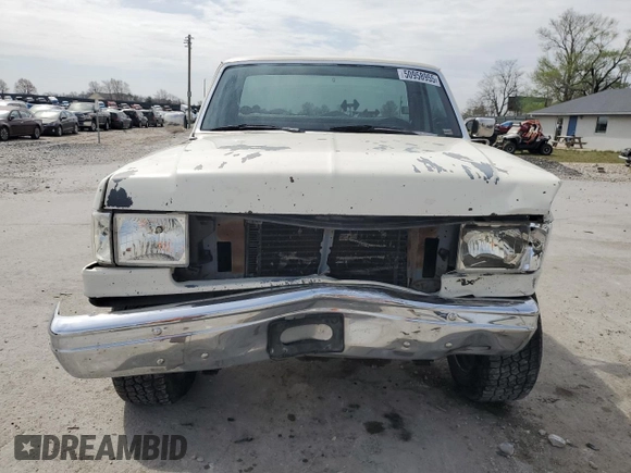 1991 Ford F-250 with VIN 1FTHF26H7MLA14640, listed as a Copart auction lot 50958955 with 75,522 mi miles and Salvage Title. Bid and sale history available at carsss.com. Image 5.