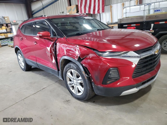 2020 Chevrolet Blazer LT with VIN 3GNKBHRS8LS561251, listed as a Copart auction lot 50055435 with 65,111 mi miles and Salvage Title. Bid and sale history available at carsss.com. Image 4.