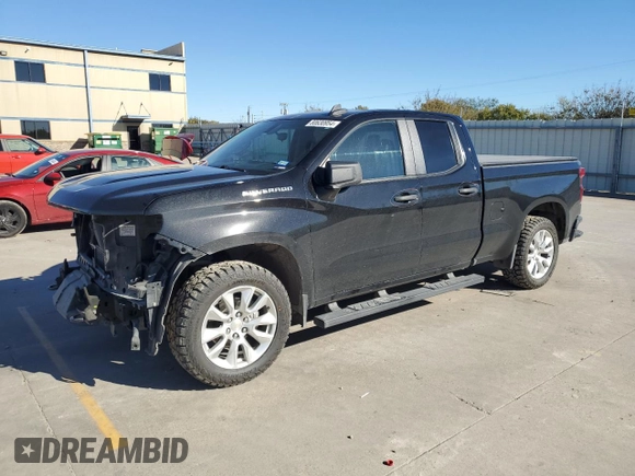 2020 Chevrolet Silverado 1500 Custom with VIN 1GCRWBEK5LZ370274, listed as a Copart auction lot 80630954 with 96,990 mi miles and Salvage Title. Bid and sale history available at carsss.com. Image 1.
