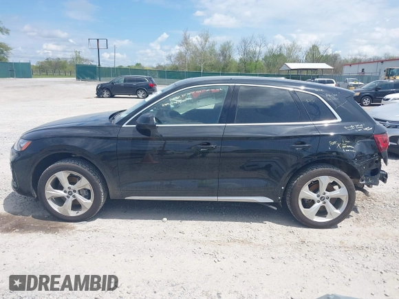 2021 Audi Q5 Premium Plus with VIN WA1BAAFY7M2024762, listed as a IAAI auction lot 42090408 with 58,082 mi miles and . Bid and sale history available at DreamBid. Image 15.
