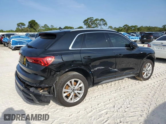 2024 Audi Q3 S line Premium z VIN WA1DECF32R1023321, wystawiony jako Copart lot #51187225 z przebiegiem 13 299 mil mil oraz Nie do naprawy. Historia ofert i sprzedaży dostępna na DreamBid. Obrazek 3.