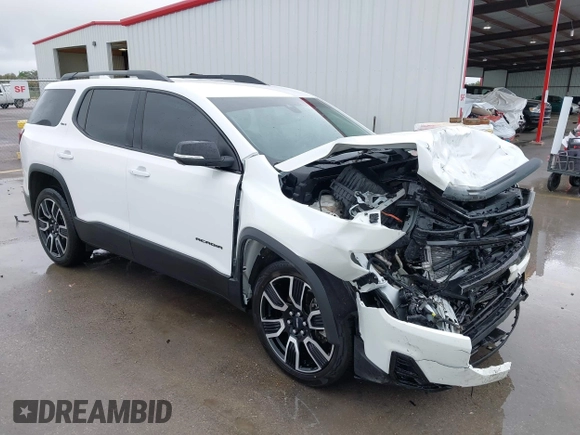 2021 GMC Acadia SLT with VIN 1GKKNML44MZ166673, listed as a IAAI auction lot 41906468 with 95,498 mi miles. Bid and sale history available at carsss.com. Image 1.