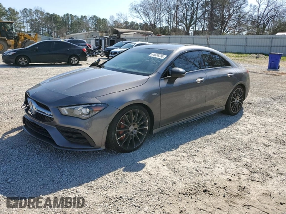 2022 Mercedes-Benz CLA 35 AMG with VIN W1K5J5BB2NN296072, listed as a Copart auction lot 44534784 with 44,666 mi miles and . Bid and sale history available at DreamBid. Image 1.