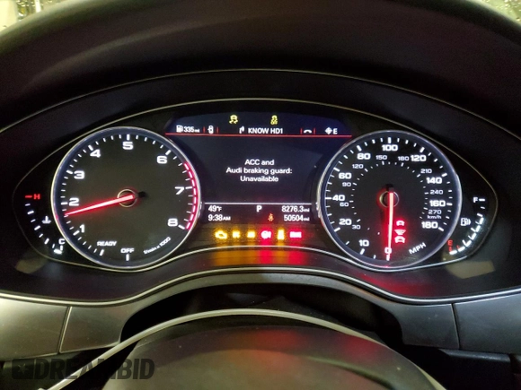 2016 Audi A7 3.0 Prestige with VIN WAU2GAFC9GN100605, listed as a Copart auction lot 41296924 with 50,504 mi miles. Bid and sale history available at carsss.com. Image 9.