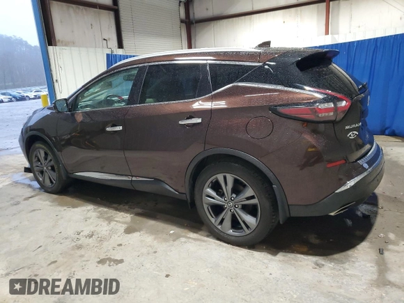 2021 Nissan Murano Platinum z VIN 5N1AZ2DSXMC140879, wystawiony jako Copart lot #51484265 z przebiegiem 64 400 mil mil oraz Szkoda całkowita • Salvage title. Historia ofert i sprzedaży dostępna na DreamBid. Obrazek 2.