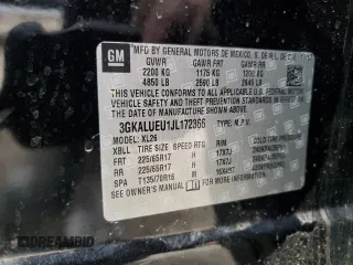 2018 GMC Terrain SLE Diesel with VIN 3GKALUEU1JL172366, listed as a Copart auction lot 87945965 with 136,841 mi miles and Non Repairable. Bid and sale history available at carsss.com. Image 12.