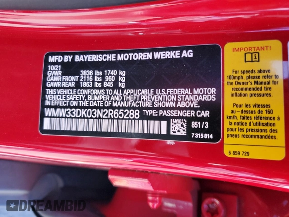 2022 MINI Hardtop 4 Door Cooper z VIN WMW33DK03N2R65288, wystawiony jako Copart lot #75132094 z przebiegiem 29 871 mil mil oraz Szkoda całkowita • Salvage title. Historia ofert i sprzedaży dostępna na DreamBid. Obrazek 15.