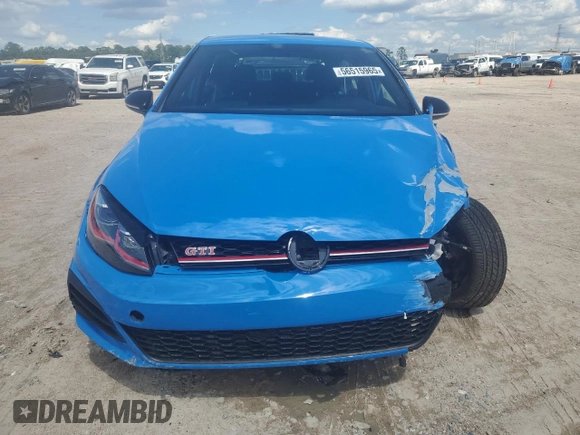 2019 Volkswagen GTI S with VIN 3VW5T7AU8KM008545, listed as a Copart auction lot 56515965 with 24,405 mi miles and Salvage title. Bid and sale history available at DreamBid. Image 5.