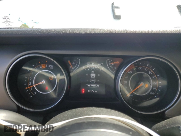 2018 Jeep Wrangler Unlimited Sport S with VIN 1C4HJXDN9JW279137, listed as a Copart auction lot 55357535 with 72,104 mi miles and Salvage title. Bid and sale history available at DreamBid. Image 9.