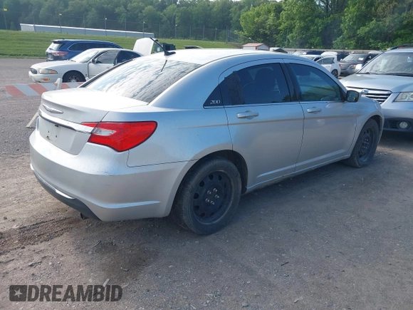 2012 Chrysler 200 LX with VIN 1C3CCBAB8CN167105, listed as a IAAI auction lot 42141518 with 209,638 mi miles. Bid and sale history available at carsss.com. Image 4.