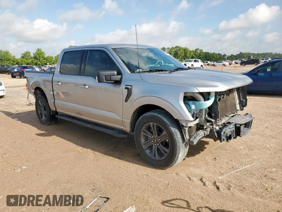 2023 Ford F-150 XL with VIN 1FTEW1CP0PKD18024, listed as a Copart auction lot 64282415 with 96,095 mi miles and Salvage title. Bid and sale history available at DreamBid. Image 4.