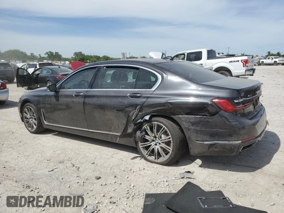 2020 BMW 7 Series 750i xDrive with VIN WBA7U2C03LGM27370, listed as a Copart auction lot 56576775 with Not provided miles and Salvage title. Bid and sale history available at DreamBid. Image 2.