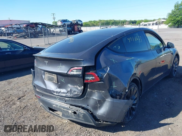 2022 Tesla Model Y Performance with VIN 7SAYGDEF9NF326944, listed as a IAAI auction lot 42111633 with Not Provided miles and . Bid and sale history available at DreamBid. Image 6.