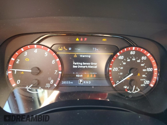 2023 Nissan Frontier Pro-X with VIN 1N6ED1EJ6PN661933, listed as a Copart auction lot 52496135 with 28,533 mi miles and Salvage title. Bid and sale history available at DreamBid. Image 8.