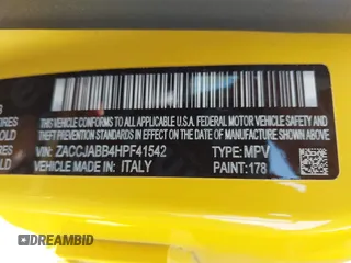 2017 Jeep Renegade Latitude с VIN ZACCJABB4HPF41542, выставлен на аукционе IAAI как лот 41972401 с пробегом 178 271 миль миль и . История ставок и продаж доступна на DreamBid. Изображение 9.