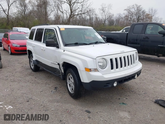 2014 Jeep Patriot Sport with VIN 1C4NJRBB1ED744101, listed as a IAAI auction lot 42009390 with 180,214 mi miles. Bid and sale history available at carsss.com. Image 1.