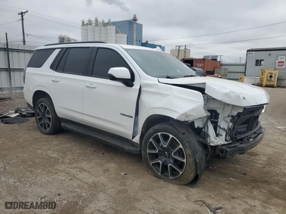 2022 Chevrolet Tahoe RST with VIN 1GNSKRKD9NR281250, listed as a Copart auction lot 41487825 with 0 mi miles and Salvage Title. Bid and sale history available at carsss.com. Image 4.