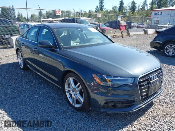 2015 Audi A6 Premium Plus with VIN WAUFGAFC9FN003498, listed as a IAAI auction lot 42652995 with 53,880 mi miles and . Bid and sale history available at DreamBid. Image 1.
