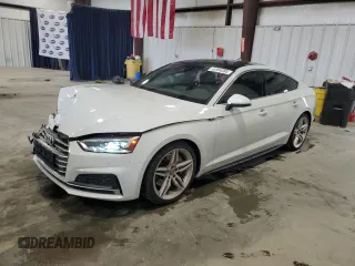2019 Audi A5 Sportback Premium Plus with VIN WAUENCF50KA085959, listed as a Copart auction lot 49964385 with 84,310 mi miles and Salvage Title. Bid and sale history available at carsss.com. Image 1.
