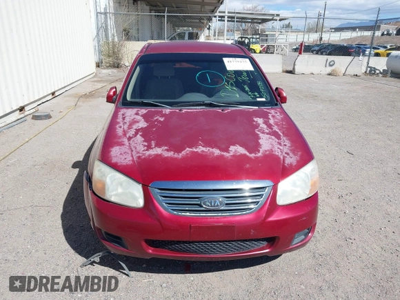 2008 Kia Spectra EX with VIN KNAFE121385509258, listed as a IAAI auction lot 41775275 with 174,102 mi miles. Bid and sale history available at carsss.com. Image 12.