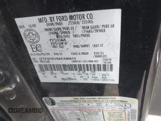 2010 Ford F-150 XL with VIN 1FTFW1EV9AFA80013, listed as a IAAI auction lot 42016166 with 157,414 mi miles. Bid and sale history available at carsss.com. Image 9.