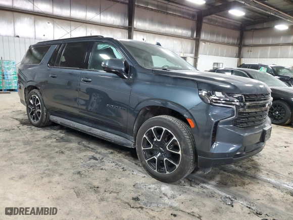 2021 Chevrolet Suburban RST with VIN 1GNSKEKDXMR178930, listed as a Copart auction lot 45925875 with 110,634 mi miles and Salvage Title. Bid and sale history available at carsss.com. Image 4.