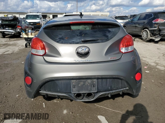 2013 Hyundai Veloster Turbo with VIN KMHTC6AE1DU124502, listed as a Copart auction lot 46489915 with 143,526 mi miles and Salvage title. Bid and sale history available at DreamBid. Image 6.