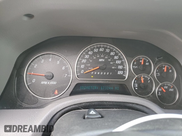 2007 GMC Envoy Denali with VIN 1GKET63MX72296808, listed as a Copart auction lot 50566995 with 173,244 mi miles and Salvage Title. Bid and sale history available at carsss.com. Image 9.