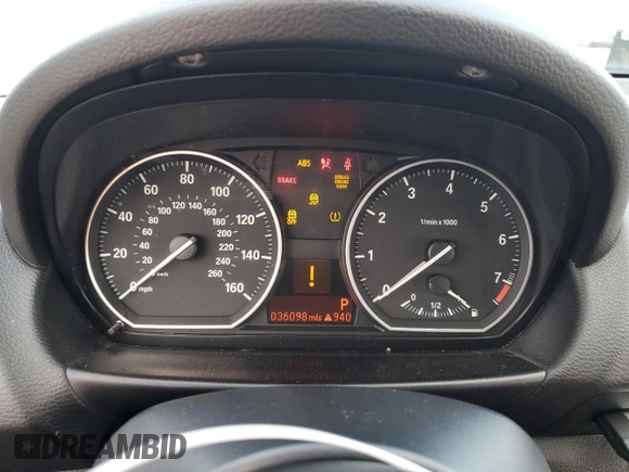 2013 BMW 1 Series 128i with VIN WBAUP7C51DVP24833, listed as a Copart auction lot 79631604 with 36,098 mi miles and Non Repairable. Bid and sale history available at carsss.com. Image 9.