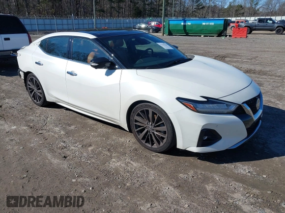 2020 Nissan Maxima Platinum with VIN 1N4AA6FV6LC374693, listed as a IAAI auction lot 41253104 with 123,231 mi miles and . Bid and sale history available at DreamBid. Image 1.
