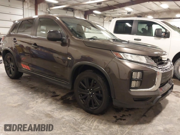 2020 Mitsubishi Outlander Sport ES 2.0 with VIN JA4AP3AU5LU025003, listed as a IAAI auction lot 41174862 with 143,047 mi miles. Bid and sale history available at carsss.com. Image 1.