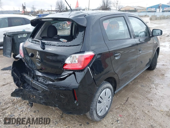2024 Mitsubishi Mirage ES z VIN ML32AUHJ0RH001077, wystawiony jako IAAI lot #41719845 z przebiegiem 14 666 mil mil oraz . Historia ofert i sprzedaży dostępna na DreamBid. Obrazek 4.