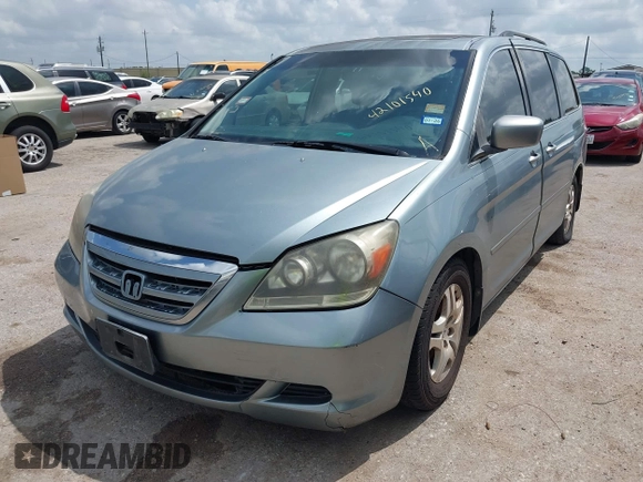 2005 Honda Odyssey EX-L with VIN 5FNRL38735B118506, listed as a IAAI auction lot 42101540 with 159,688 mi miles. Bid and sale history available at carsss.com. Image 2.
