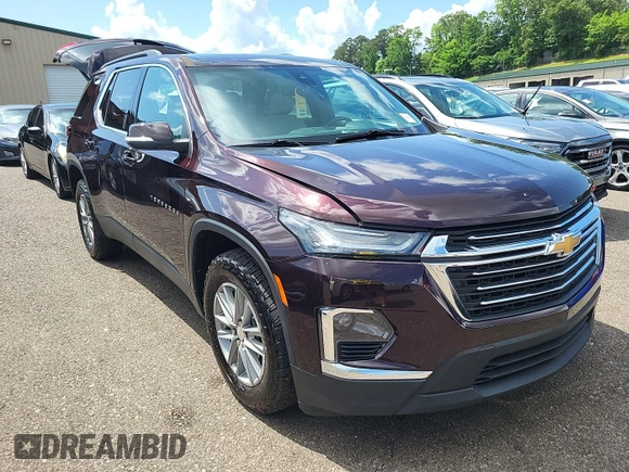 2022 Chevrolet Traverse LT Cloth with VIN 1GNERGKW8NJ184957, listed as a IAAI auction lot 42621025 with 92,072 mi miles and . Bid and sale history available at DreamBid. Image 1.
