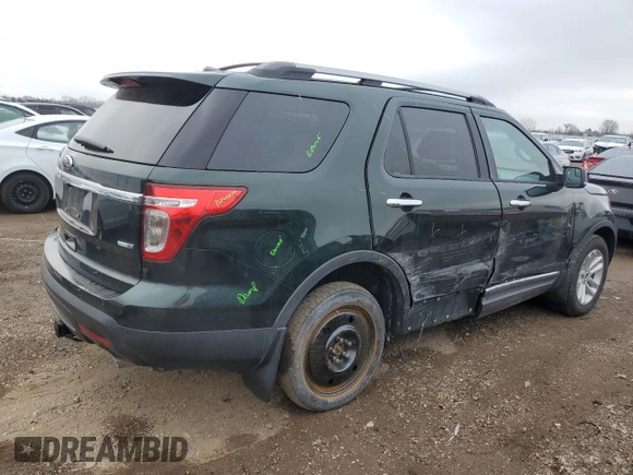 2013 Ford Explorer XLT with VIN 1FM5K8D87DGB51909, listed as a Copart auction lot 52037275 with 115,493 mi miles and Salvage Title. Bid and sale history available at carsss.com. Image 3.