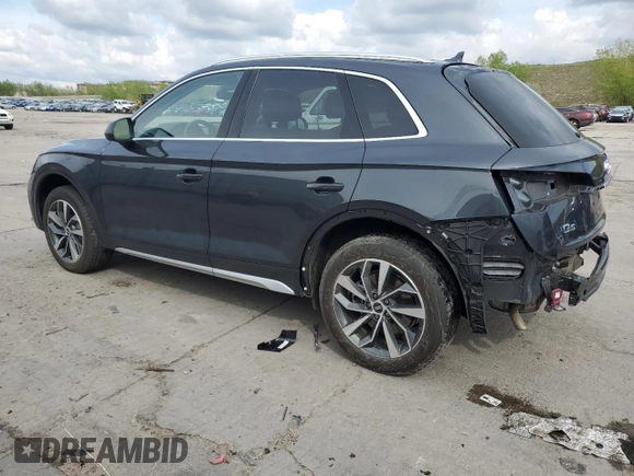 2021 Audi Q5 Premium Plus z VIN WA1BAAFY9M2068049, wystawiony jako Copart lot #56390505 z przebiegiem 53 960 mil mil oraz Szkoda całkowita • Salvage title. Historia ofert i sprzedaży dostępna na DreamBid. Obrazek 2.